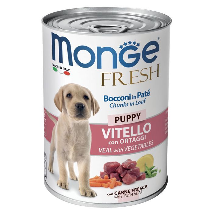 Консервы для собак Monge Dog FRESH Puppy телятина с овощами 400 г (8009470014441)