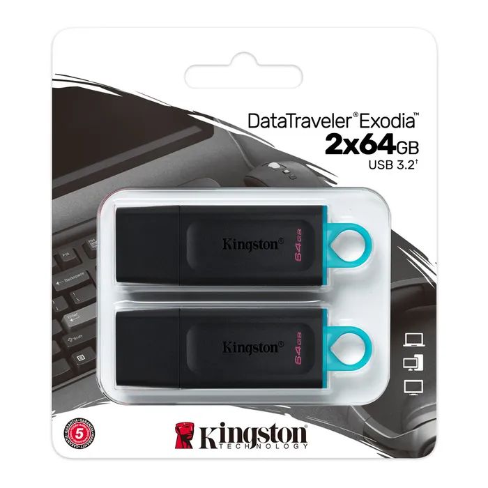 USB флеш накопитель Kingston 256GB DataTraveler Exodia Black/Pink USB 3.2 (DTX/256GB) изображение 5