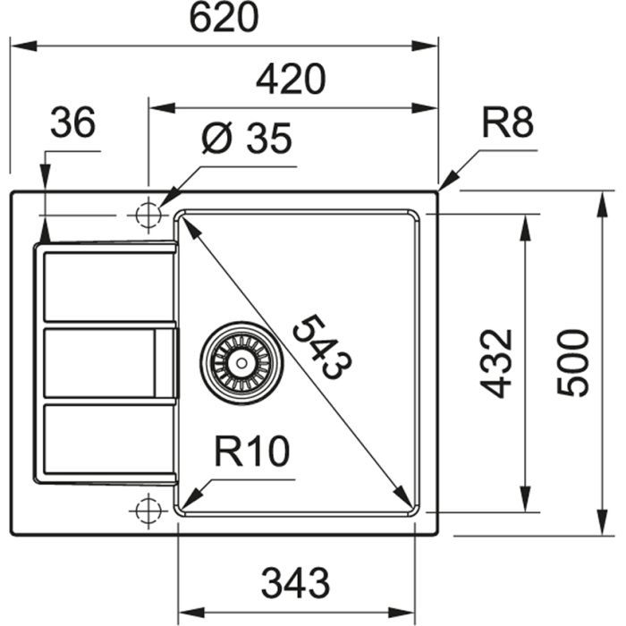 Мойка кухонная Franke Sirius SID 611-62/143.0627.288 (143.0627.288) изображение 4