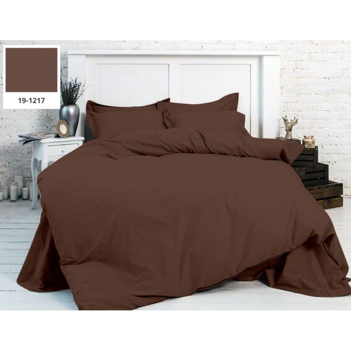 Постельное белье MirSon King Size Бязь Premium 19-1217 Chocolate perla 220х240 (2200001172012)