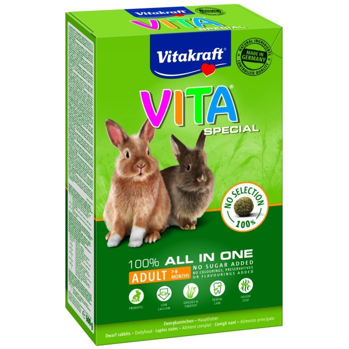 Корм для грызунов Vitakraft Vita Special для кроликов 600 г (4008239253149)