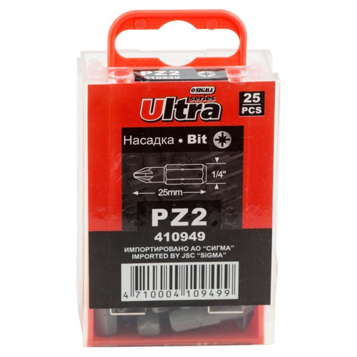 Набор бит Ultra PН3x25мм 1/4" 25шт S2 (4010302) изображение 5