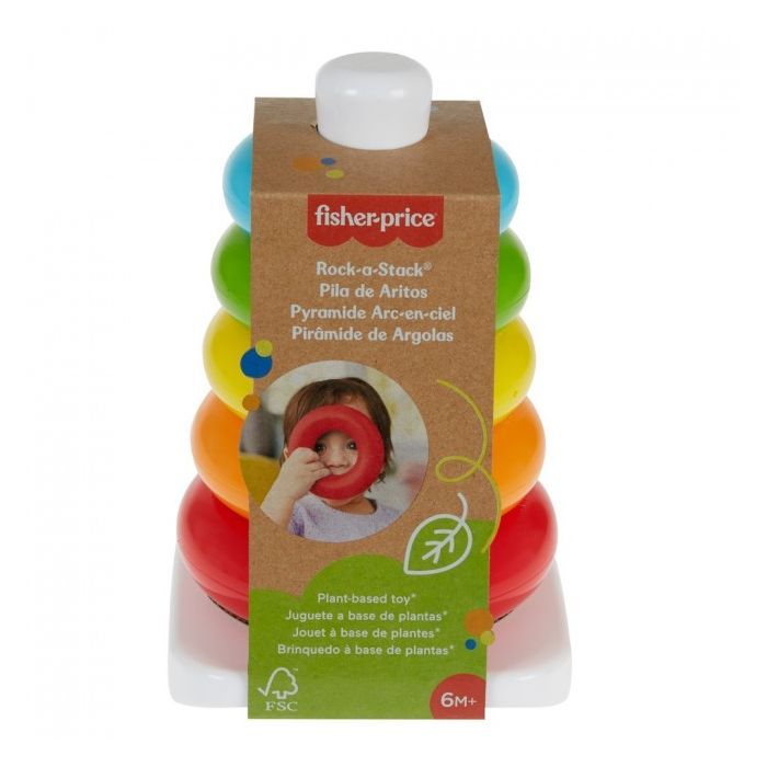 Развивающая игрушка Fisher-Price Пирамидка из эко-материалов (GRF09) изображение 7
