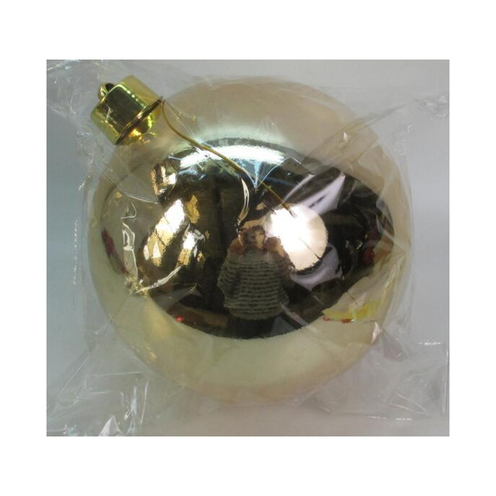Ялинкова іграшка Novogod`ko куля, пластик, 25cм, золото, глянець (974077)