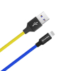 Дата кабель USB 2.0 AM to Lightning 1.0m National ColorWay (CW-CBUL052-BLY) изображение 2