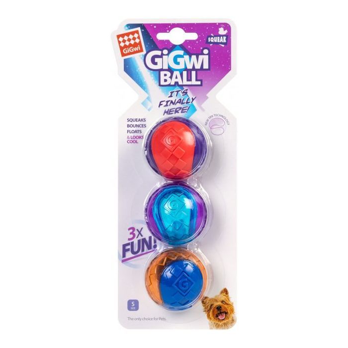 Іграшка для собак GiGwi Ball Три м'ячі з пищалкою 5 см (2323) зображення 2