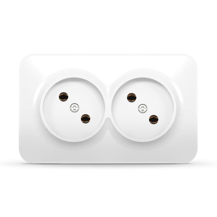 Розетка Videx BINERA IP20 наружная 2ая белая (VF-BNS22-W) изображение 2