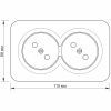 Розетка Videx BINERA IP20 наружная 2ая белая (VF-BNS22-W) изображение 4