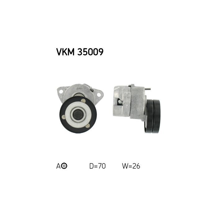 Натягувач ременя з роликом SKF VKM 35009
