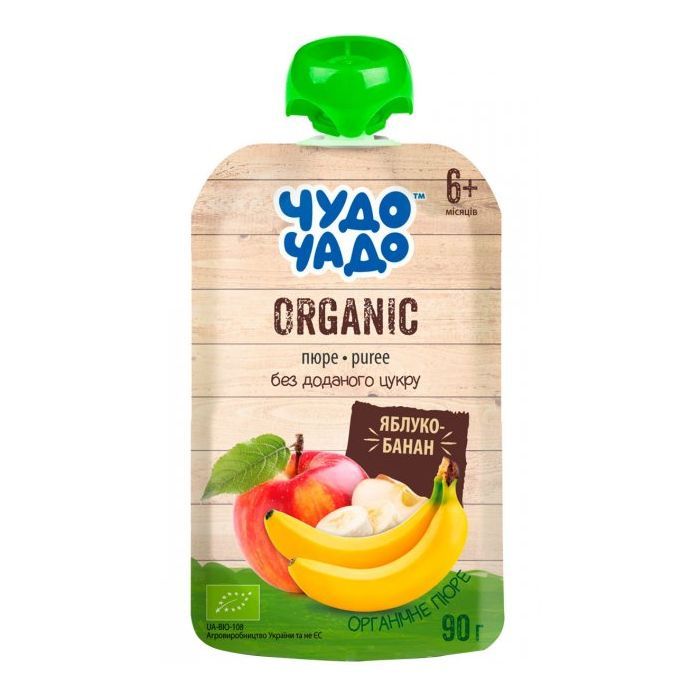 Детское пюре Чудо-Чадо Яблоко и Банан с 6 месяцев 90 г (4820016254336)
