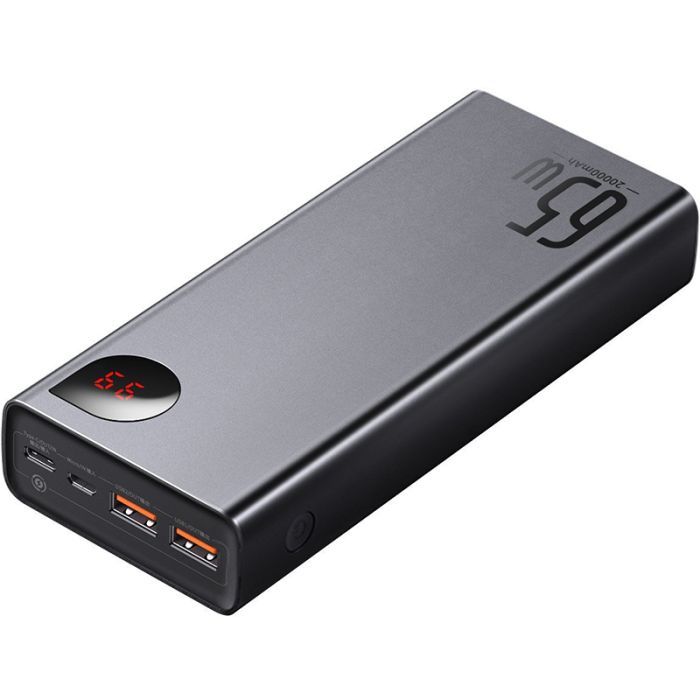 Батарея универсальная Baseus Adaman Metal 20000mAh, PD/65W, QC/3.0, +cable USB to Type-C (PPIMDA-D01 / P10021506112-01) изображение 3