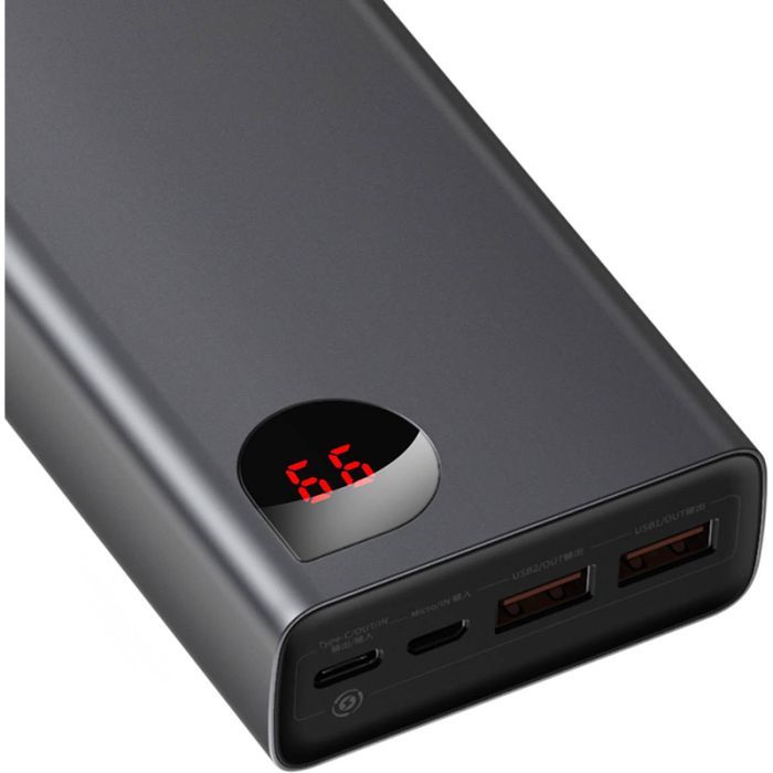 Батарея универсальная Baseus Adaman Metal 20000mAh, PD/65W, QC/3.0, +cable USB to Type-C (PPIMDA-D01 / P10021506112-01) изображение 4