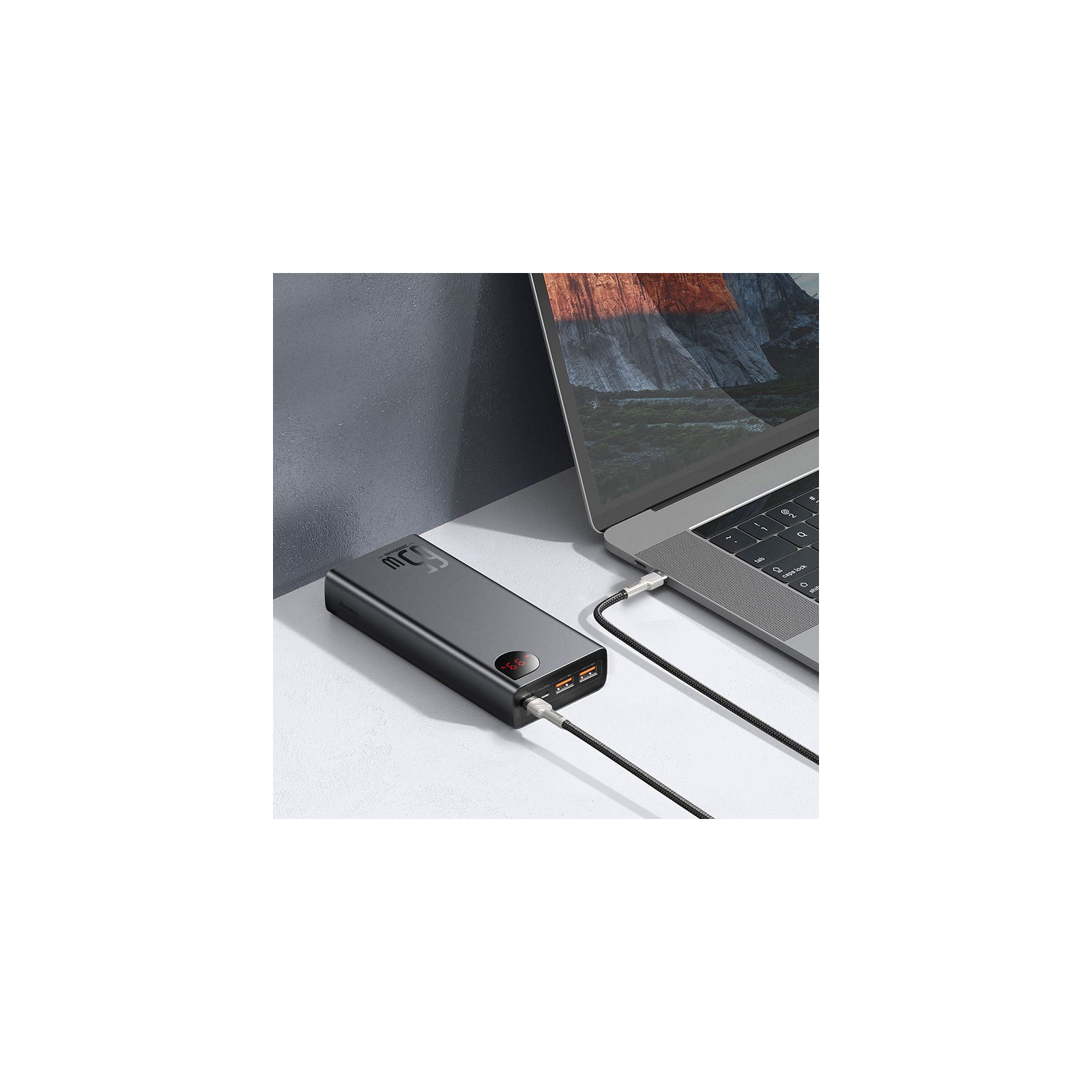 Батарея универсальная Baseus Adaman Metal 20000mAh, PD/65W, QC/3.0, +cable USB to Type-C (PPIMDA-D01) изображение 6