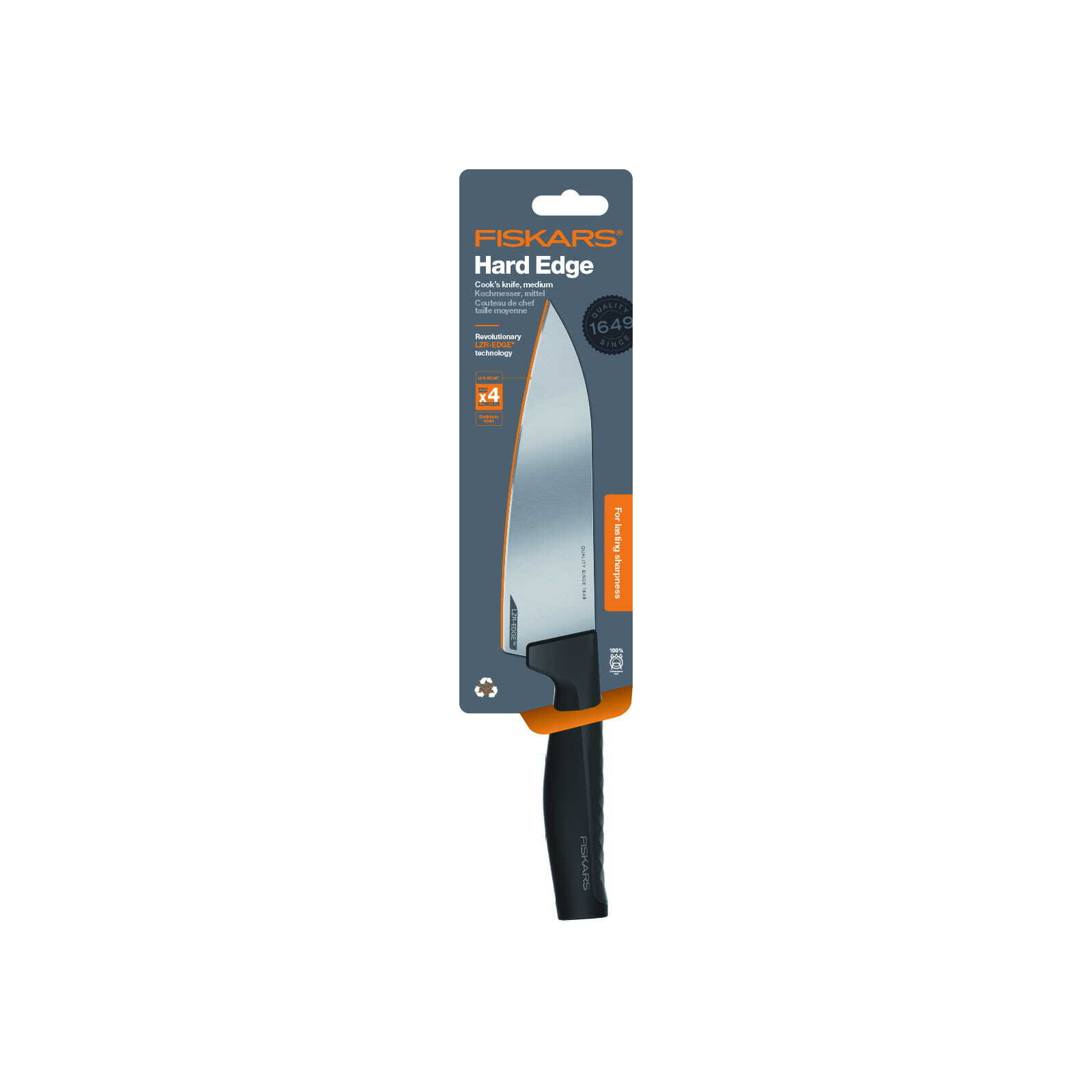 Кухонный нож Fiskars Hard Edge Santoku 16,1 см (1051761) изображение 4