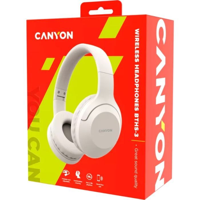 Наушники Canyon BTHS-3 Beige (CNS-CBTHS3BE) изображение 5