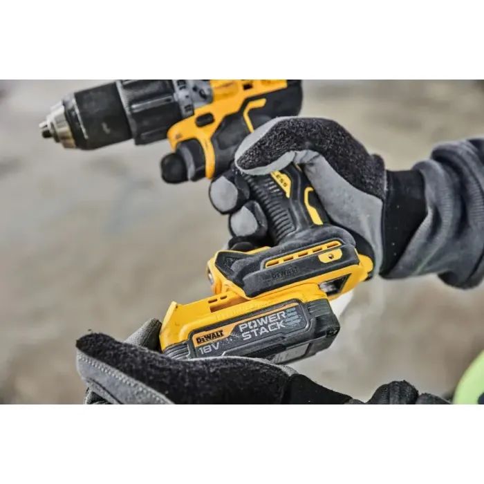 Шуруповерт DeWALT XR Li-Ion PowerStack 90 Нм, 18V 1x1.7Ah, кейс TSTAK (DCD805E1T) изображение 10