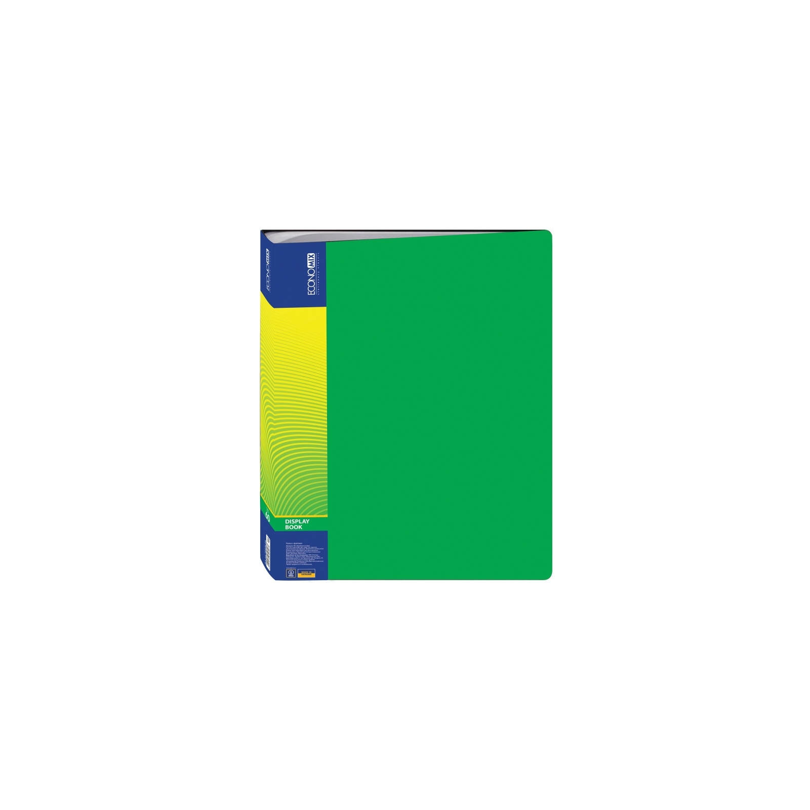 Папка с файлами Economix А4 с 60 файлами, зеленая (E30606-04)