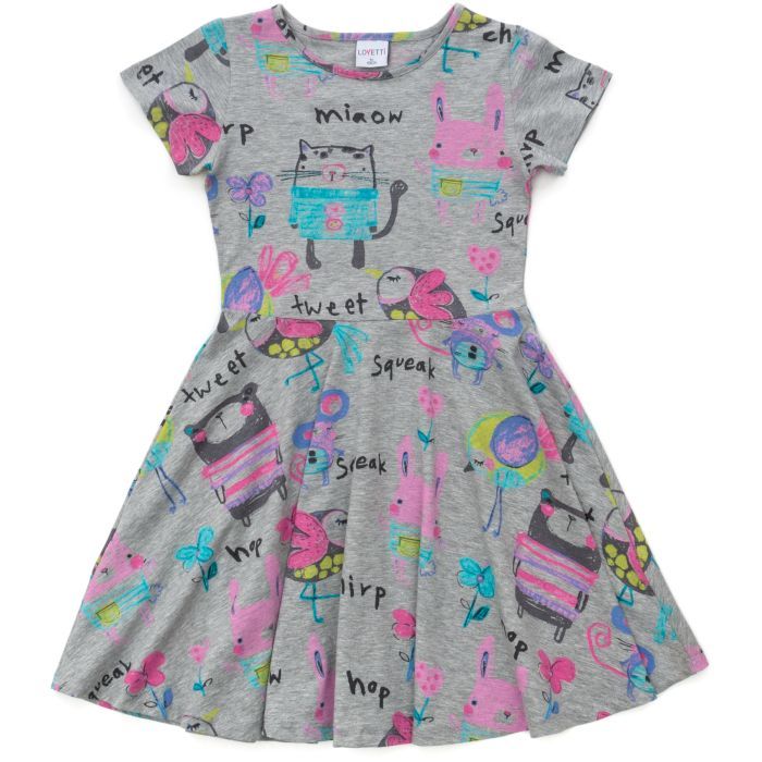 Плаття дитяче Lovetti трикотажне (5911-39-9-12-134G-fuchia)
