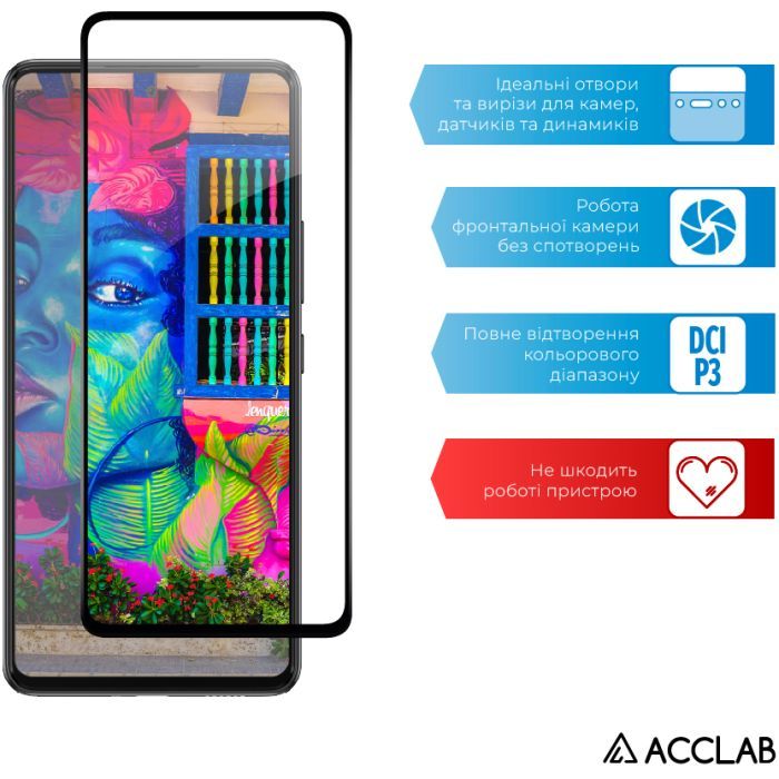Скло захисне ACCLAB Full Glue Samsung A53 5G (1283126522444) зображення 5