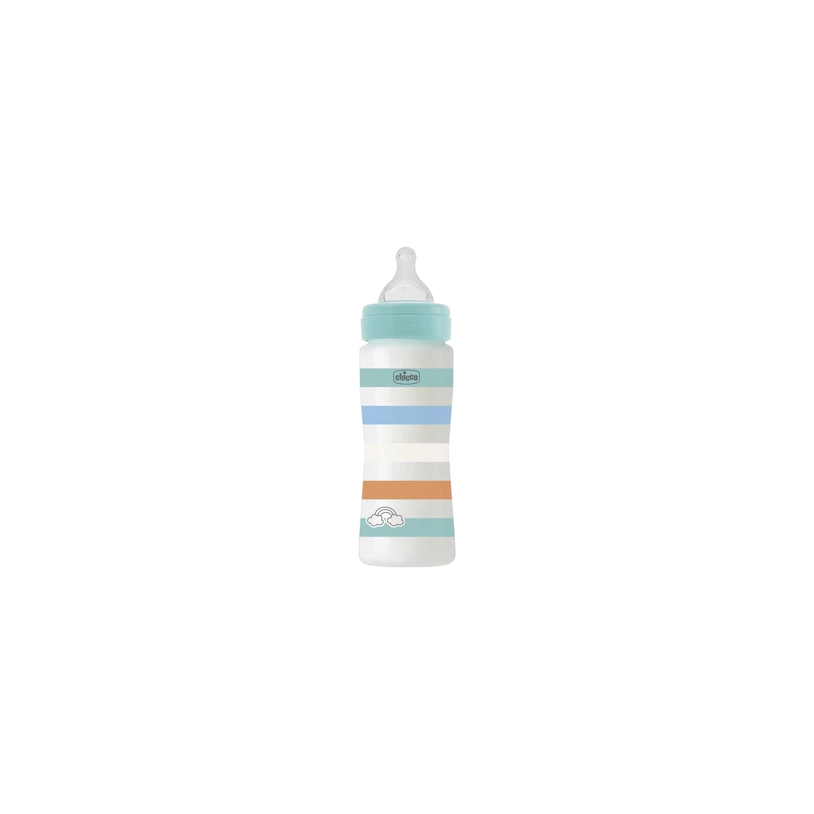 Бутылочка для кормления Chicco Well-Being Colors с силиконовой соской 4м+ 330 мл Мятная (28637.21)