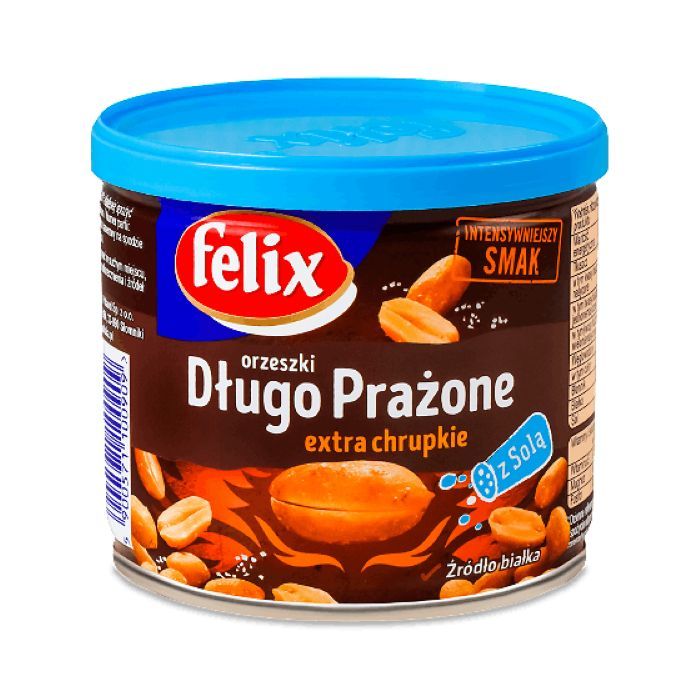 Орехи FELIX Арахис соленый жареный и запеченный ж/б 120 г (5900571100909)