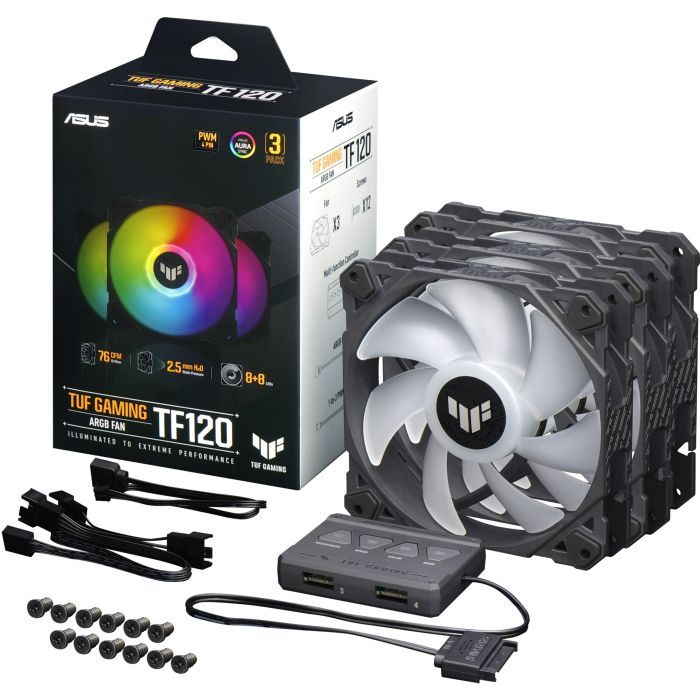 Кулер для корпуса ASUS TUF Gaming TF120 ARGB (90DA0030-B09030) изображение 7