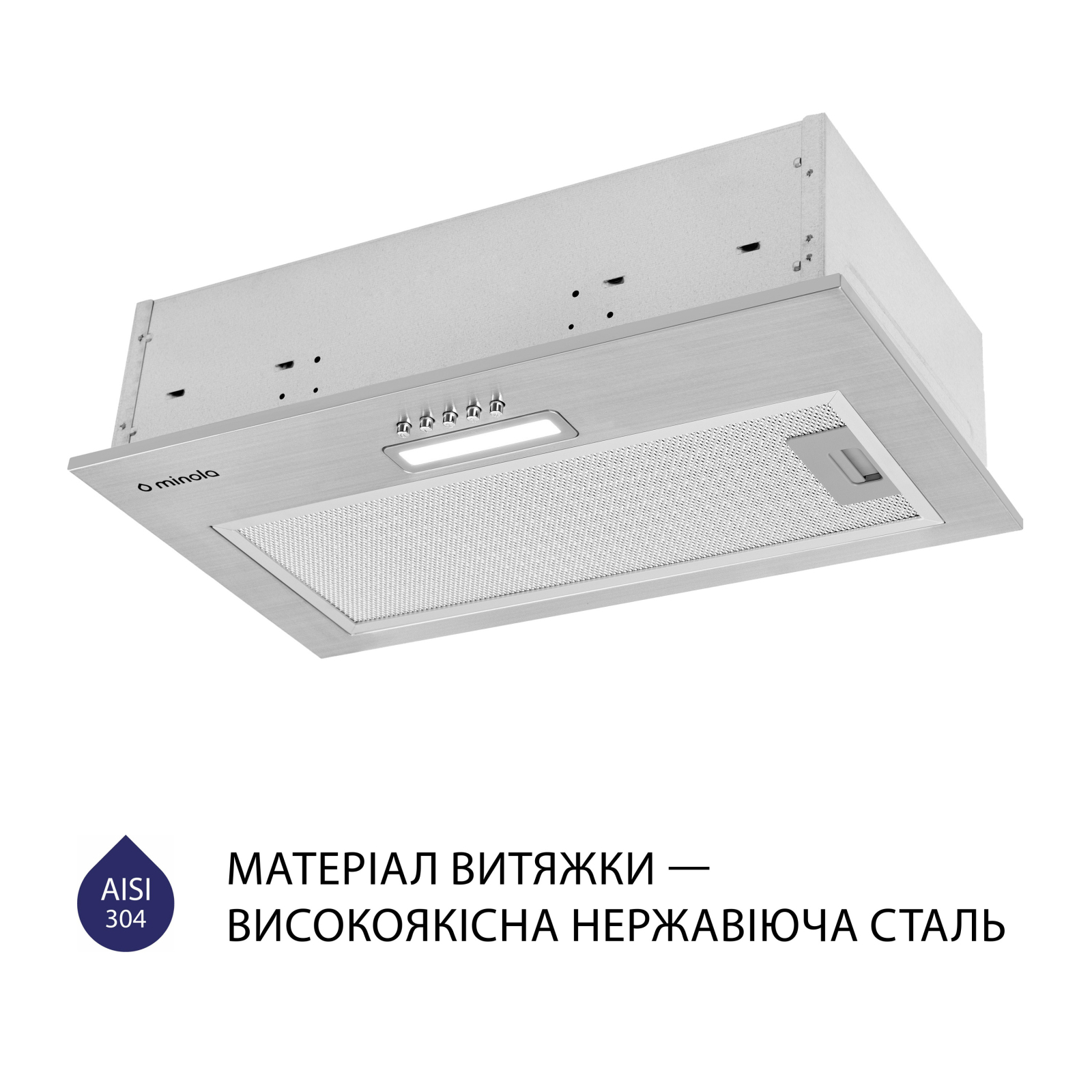 Витяжка кухонна Minola HBI 5025 I LED зображення 2