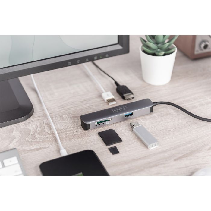 Концентратор Digitus Travel USB-C 5 Port (DA-70891) изображение 7
