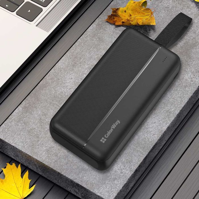 Батарея універсальна ColorWay 30 000 mAh High-power 2 PD/20W, QC/3.0, USB-C/Micro-USB (CW-PB300LPC2BK-PD) зображення 6 Батарея універсальна ColorWay 30 000 mAh High-power 2 PD/20W, QC/3.0, USB-C/Micro-USB (CW-PB300LPC2BK-PD) зображення 6
