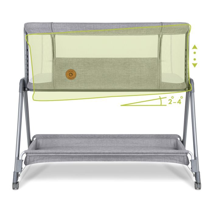 Кроватка Lionelo приставная Luna Grey Concrete (LO-LUNA GREY CONCRETE) изображение 6