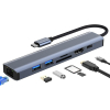 Концентратор Dynamode 7-in-1 USB-C to HDTV 4K/30Hz, 2хUSB3.0, RJ45, USB-C PD 100W, SD/MicroSD (BYL-2303) изображение 2