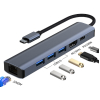 Концентратор Dynamode 7-in-1 USB-C to HDTV 4K/30Hz, 2хUSB3.0, RJ45, USB-C PD 100W, SD/MicroSD (BYL-2303) изображение 3