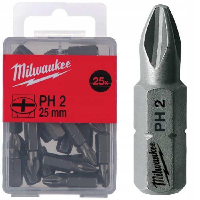 Набор бит Milwaukee PH2, 25мм, 25шт (4932399587) изображение 2