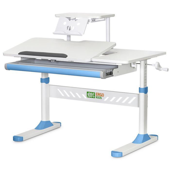Парта ErgoKids з полицею Blue (TH-310 W/BL + BD-S30 BL)