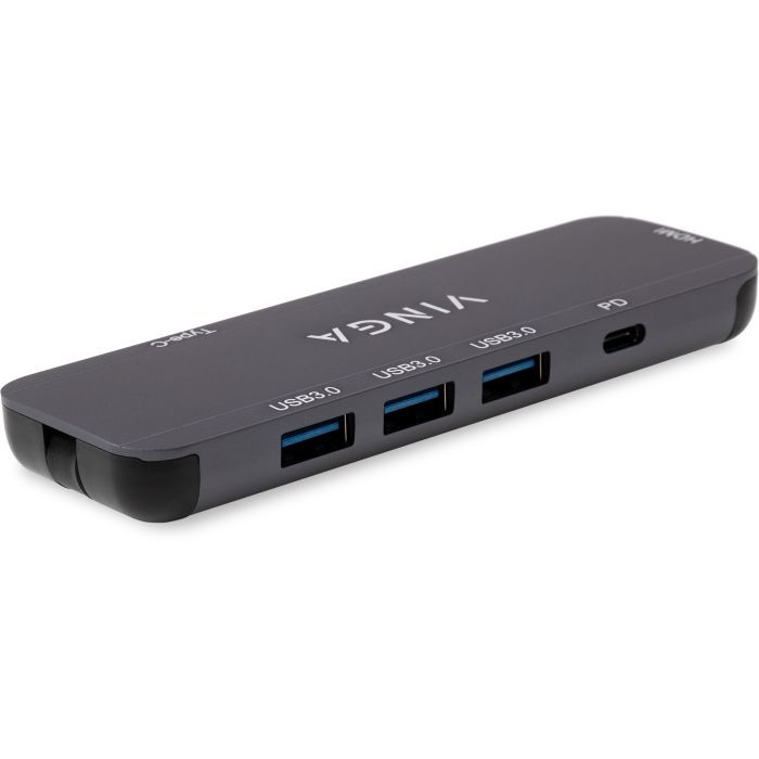 Концентратор Vinga USB-C 3.1 to HDMI+3xUSB3.0+PD100W+USB-C foldable cable (VHYC6FC) зображення 3