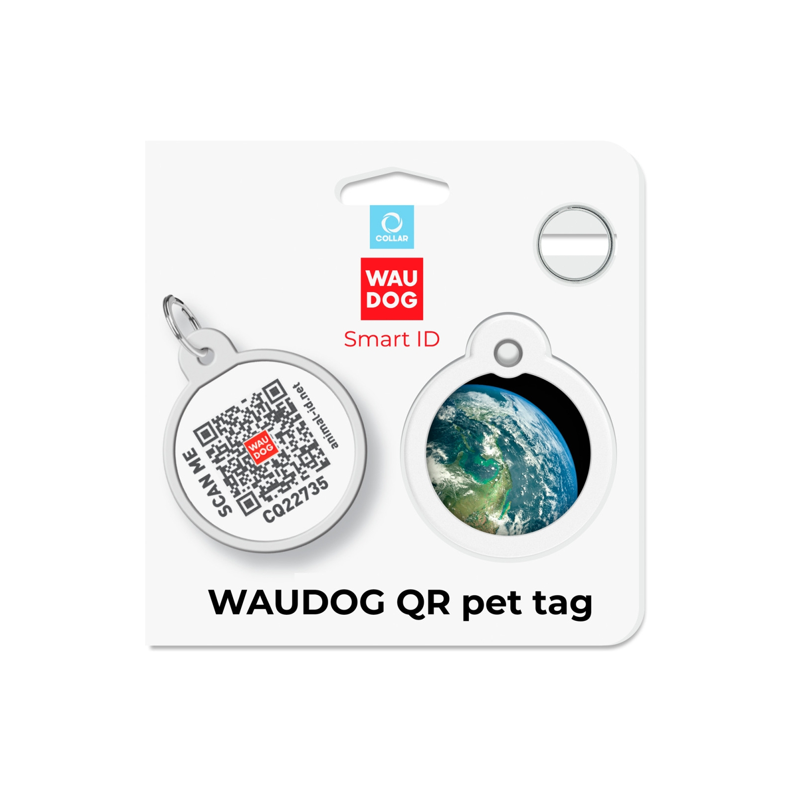 Адресник для тварин WAUDOG Smart ID з QR паспортом "Земля", коло 30 мм (230-4029) зображення 5
