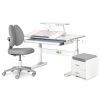 Парта с креслом ErgoKids (L) Grey + тумба (TH-320 + Y-412 Lite + BD C3_GREY)