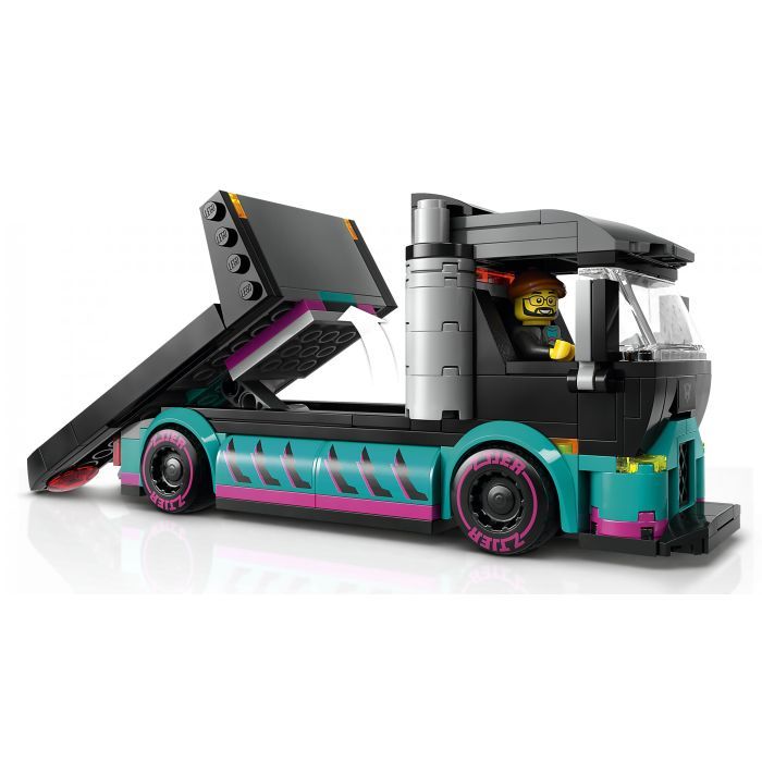 Конструктор LEGO City Автомобіль для перегонів й автовоз 328 деталей (60406) зображення 6