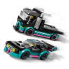 Конструктор LEGO City Автомобіль для перегонів й автовоз 328 деталей (60406) зображення 7