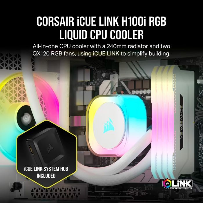 Система рідинного охолодження Corsair iCUE Link H100i RGB (CW-9061005-WW) зображення 10