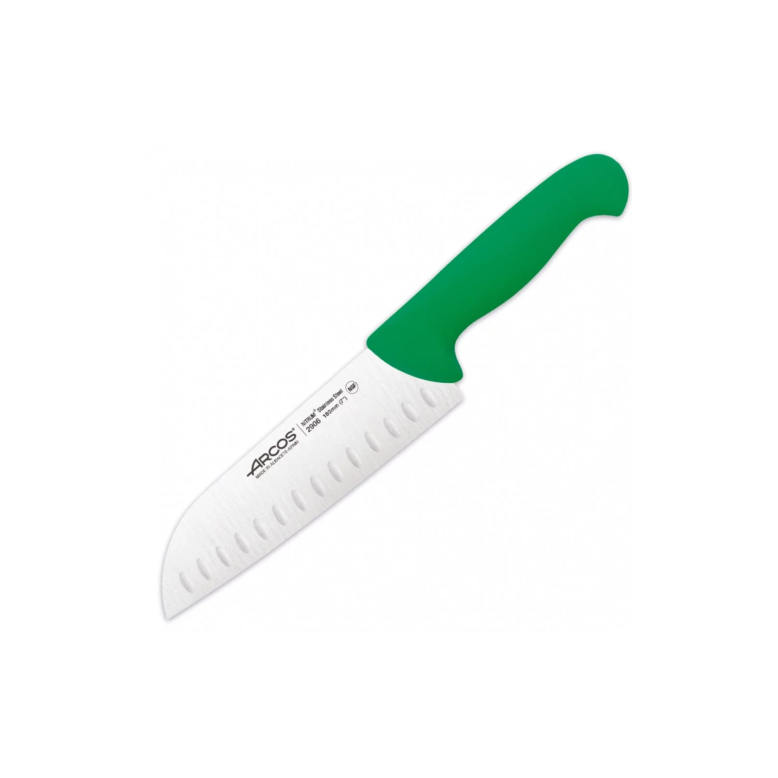 Кухонный нож Arcos серія "2900" Сантоку 180 мм Зелений (290621)