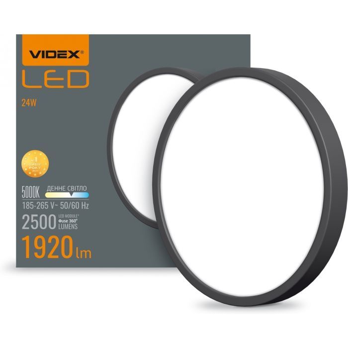 Світильник Videx 24W 5000K Black (VL-DLRS-245B) зображення 3