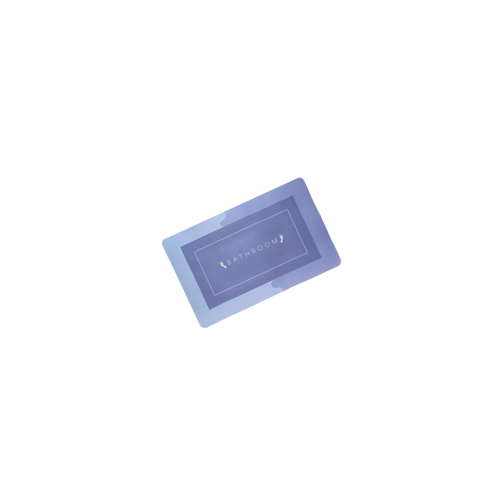 Килимок для ванної Stenson суперпоглинаючий 50 х 80 см прямокутний темно-синій (R30938 d.blue)