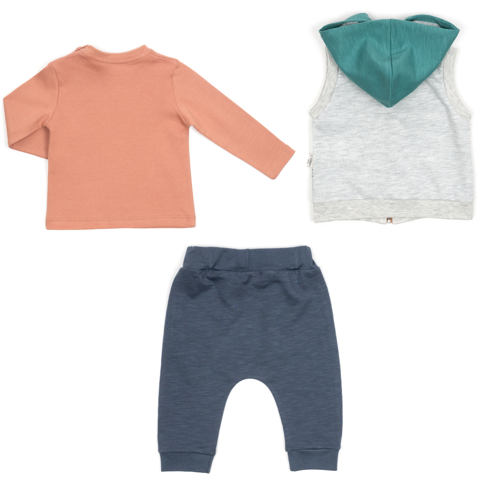 Набор детской одежды Tongs с жилетом (4074-68B-beige) изображение 5