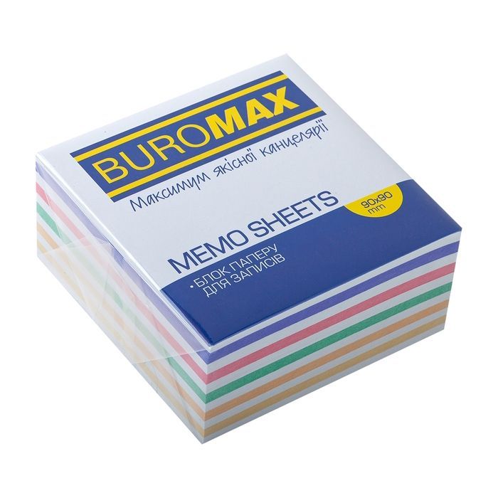 Бумага для заметок Buromax ЗЕБРА 90х90х40мм, не склеенный (BM.2265)