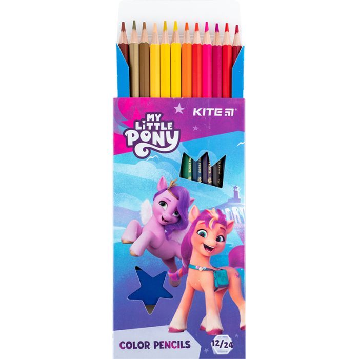 Карандаши цветные Kite My Little Pony двухсторонние, 12 цветов (LP24-054) изображение 4