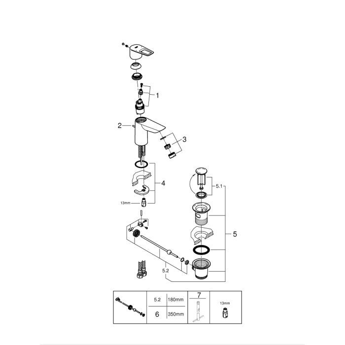 Змішувач Grohe S-Size BauLoop New (23335001) зображення 3