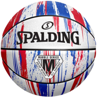 Фото - Баскетбольний м'яч SPALDING М'яч баскетбольний  Marble Ball червоний, білий, синій Уні 7 84399 