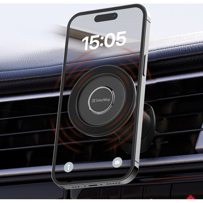 Универсальный автодержатель ColorWay Magnetic Air Vent-5 (360° rotation) (CW-CHM15-BK) изображение 12