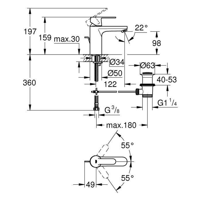 Смеситель Grohe Get M (23454000) изображение 7